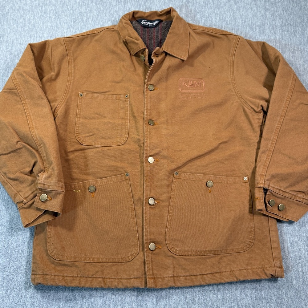 VTG Sportsmaster Barn Jacket Men M KLM‎ Canvas Blanket Lined Chore Coat USA